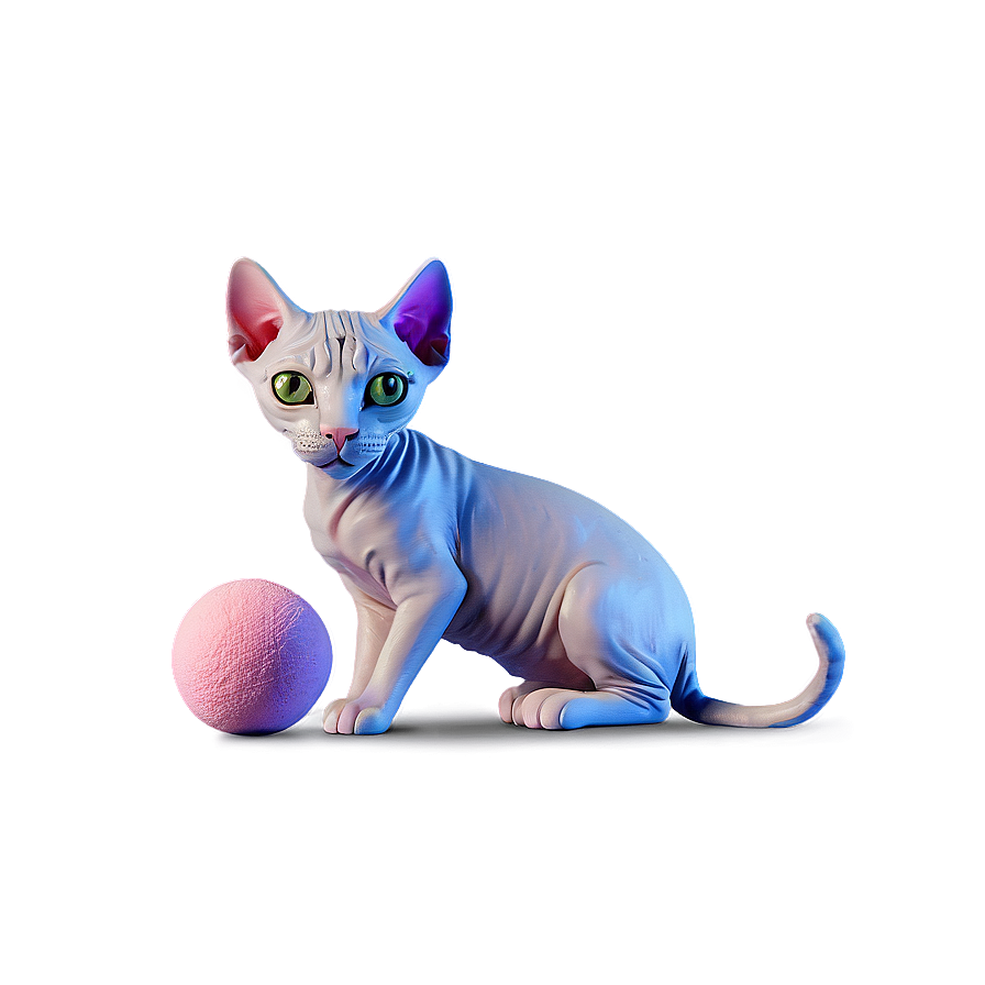 Hairless Cat With Toy Png 99 PNG Image