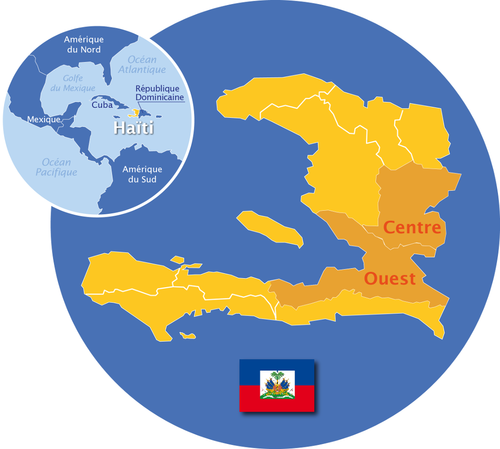 Haiti Mapand Flag Illustration PNG Image