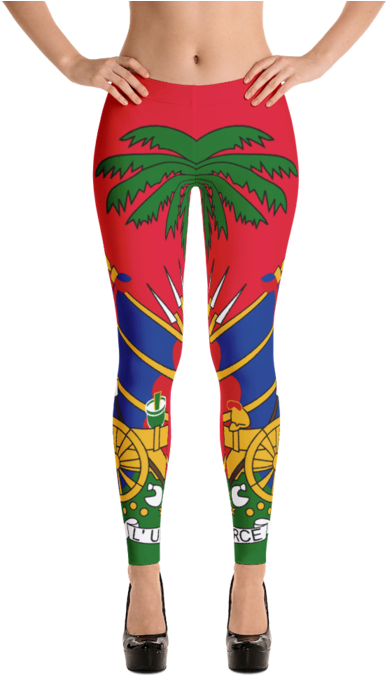 Haitian Flag Inspired Leggings PNG Image