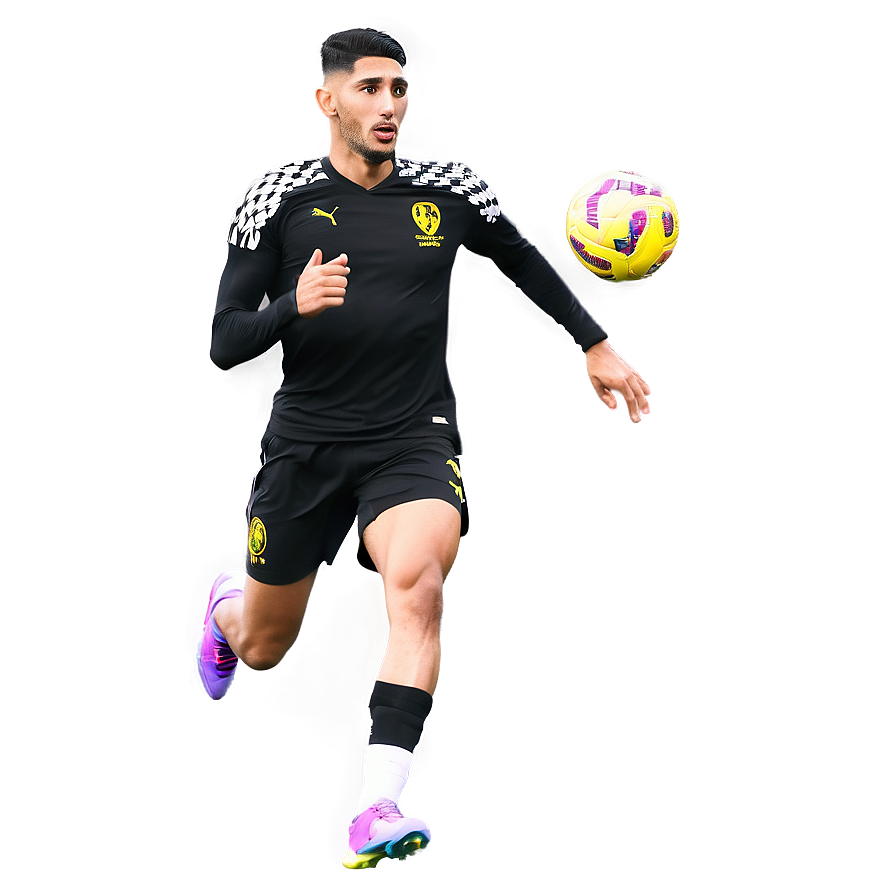 Hakimi Dribbling Skills Png Bqa PNG Image