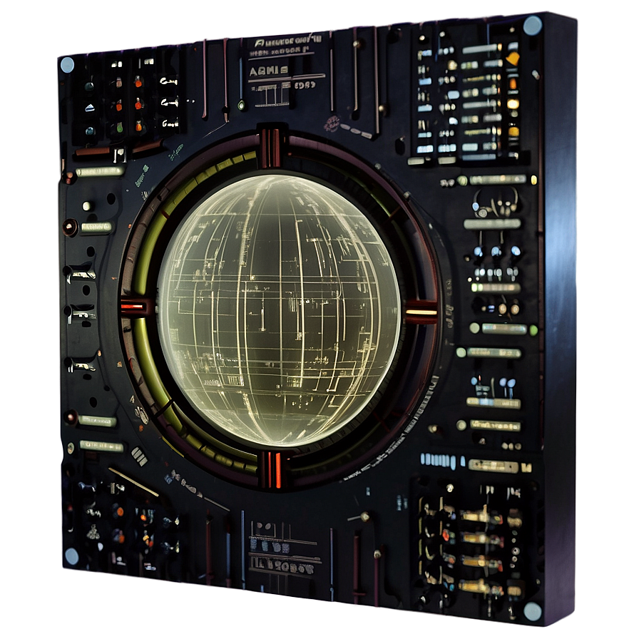 Hal 9000 Blueprint Style Png 06252024 PNG Image