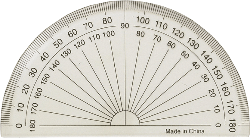 Half Circle Protractor Measurement Tool PNG Image