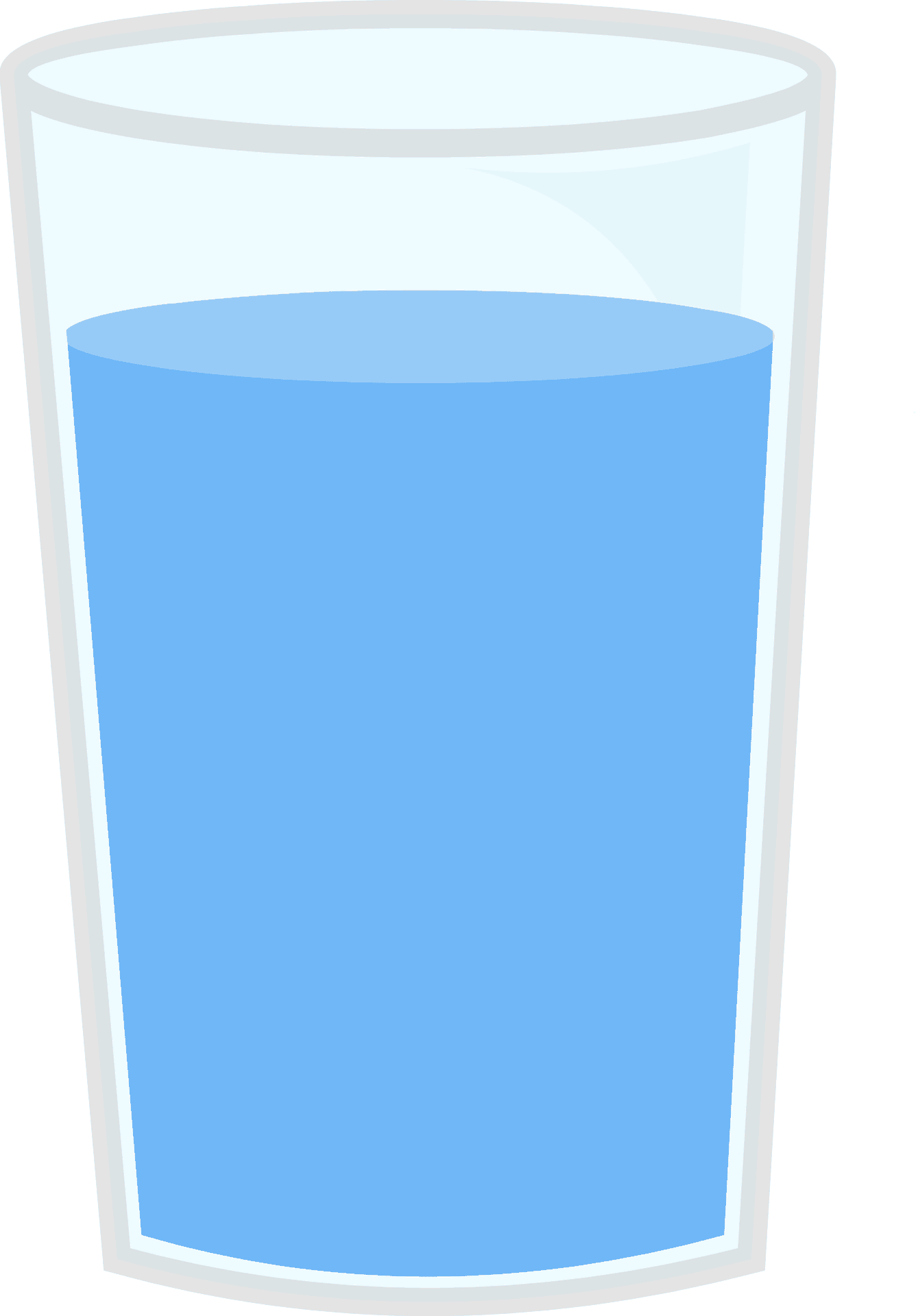 Half Full Glassof Water Vector Illustration PNG Image