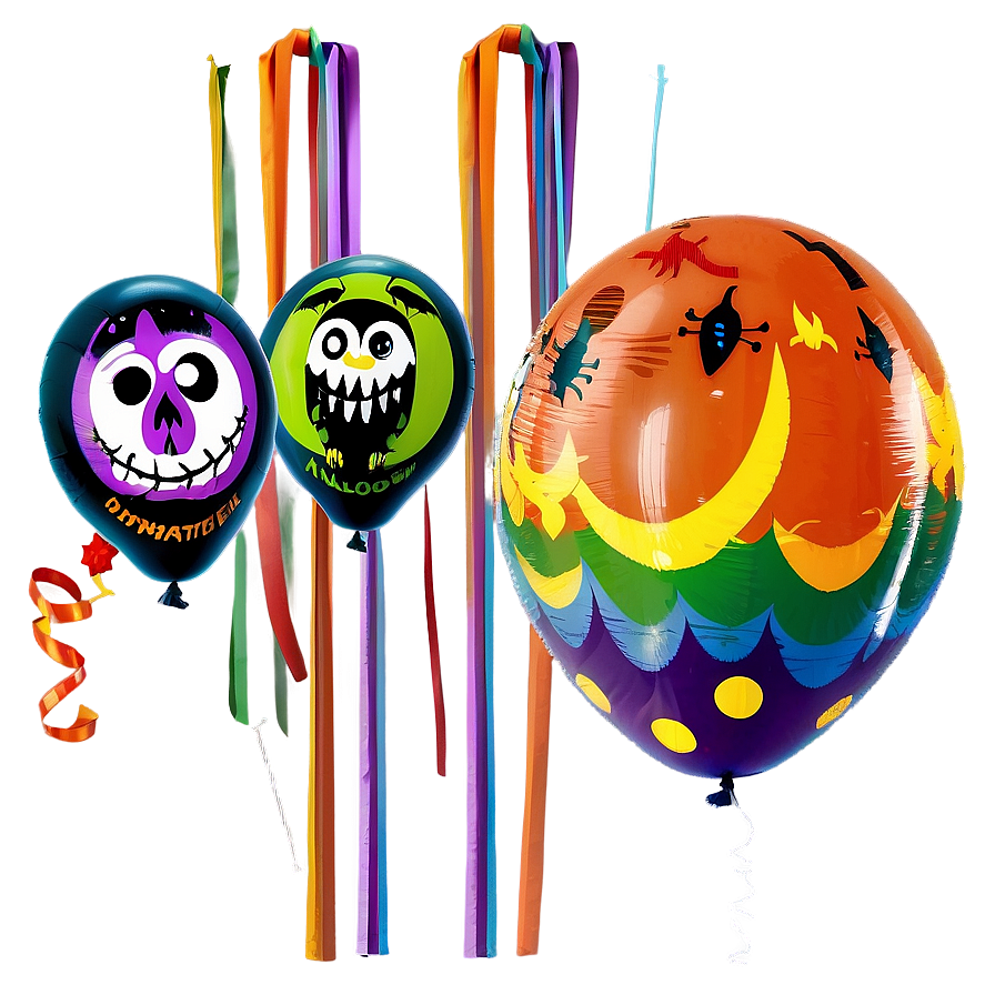 Halloween Balloon Decorations Png Sbd31 PNG Image