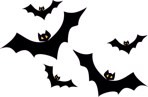 Halloween Bats Night Illustration PNG Image