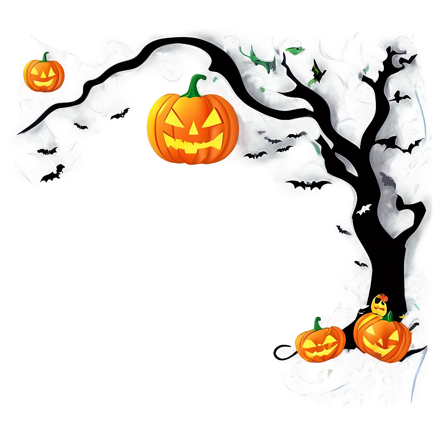 Halloween Border For Greeting Cards Png 9 PNG Image