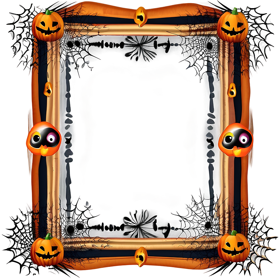 Halloween Border With Cobwebs Png Nwf39 PNG Image