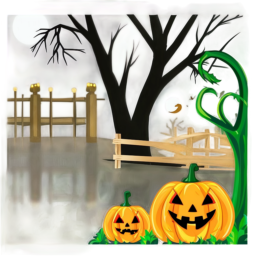 Halloween Cartoon Pumpkin Patch Png 06252024 PNG Image