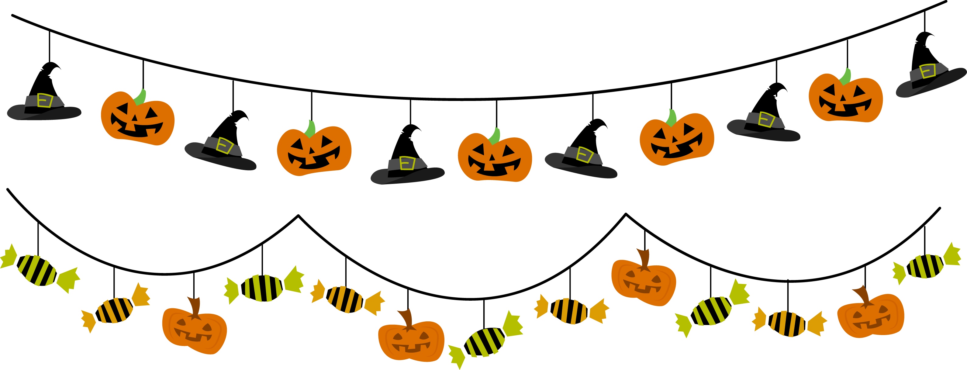 Halloween Garland Decoration PNG Image