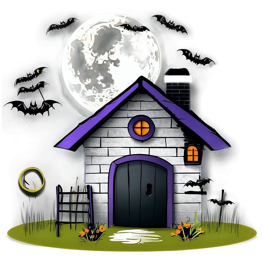 Halloween House Clipart Png 06272024 PNG Image