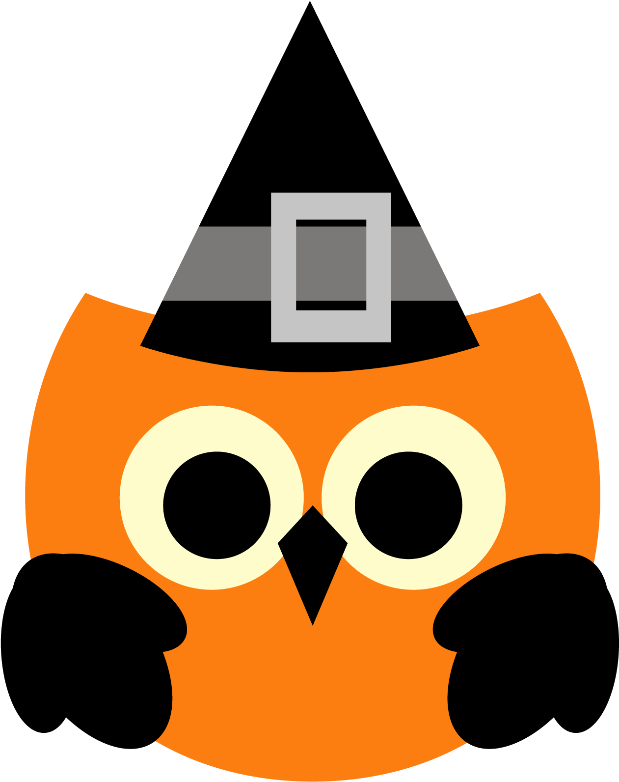 Halloween Owlin Witch Hat PNG Image