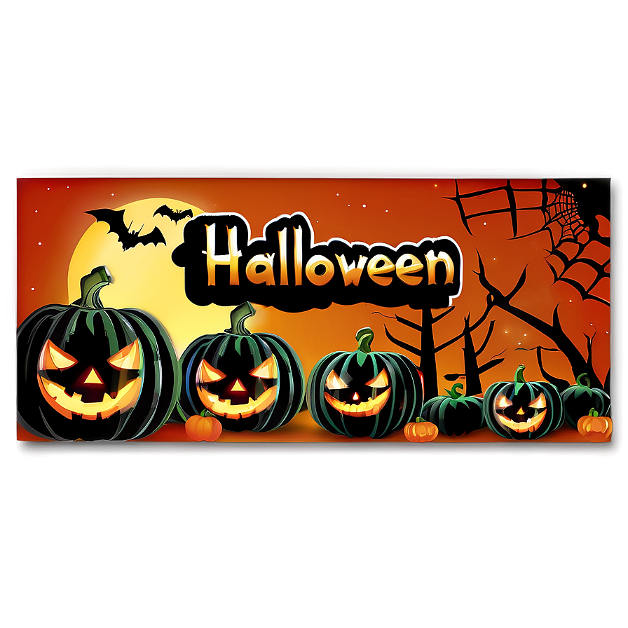 Halloween Party Banner Design Png Mno PNG Image