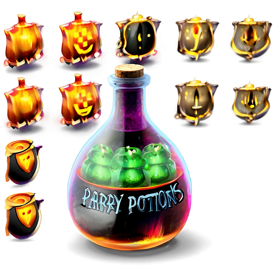 Halloween Party Wizard Potions Png Bts73 PNG Image