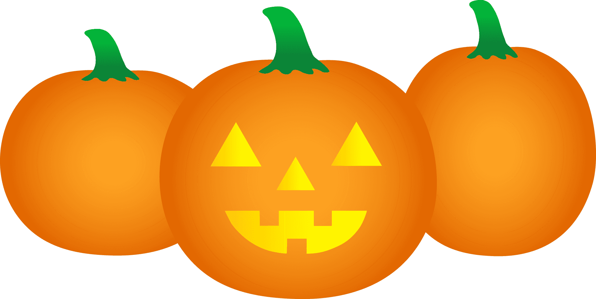 Halloween Pumpkin Trio PNG Image