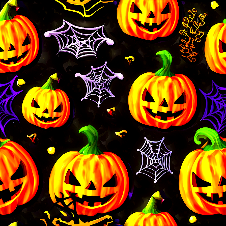 Halloween Seamless Pattern Png Rxn PNG Image