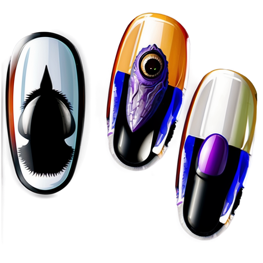 Halloween Single Acrylic Nail Png 6 PNG Image