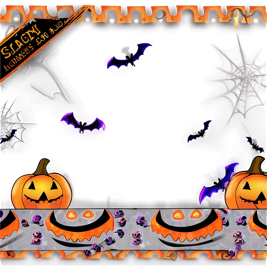 Halloween Spooky Border Png Qxs66 PNG Image