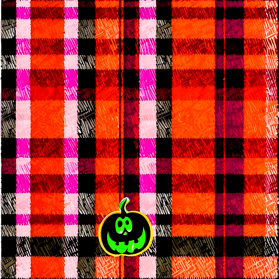 Halloween Spooky Plaid Png Dew86 PNG Image