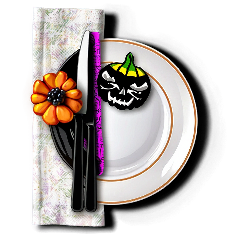 Halloween Table Setting Png Tag PNG Image