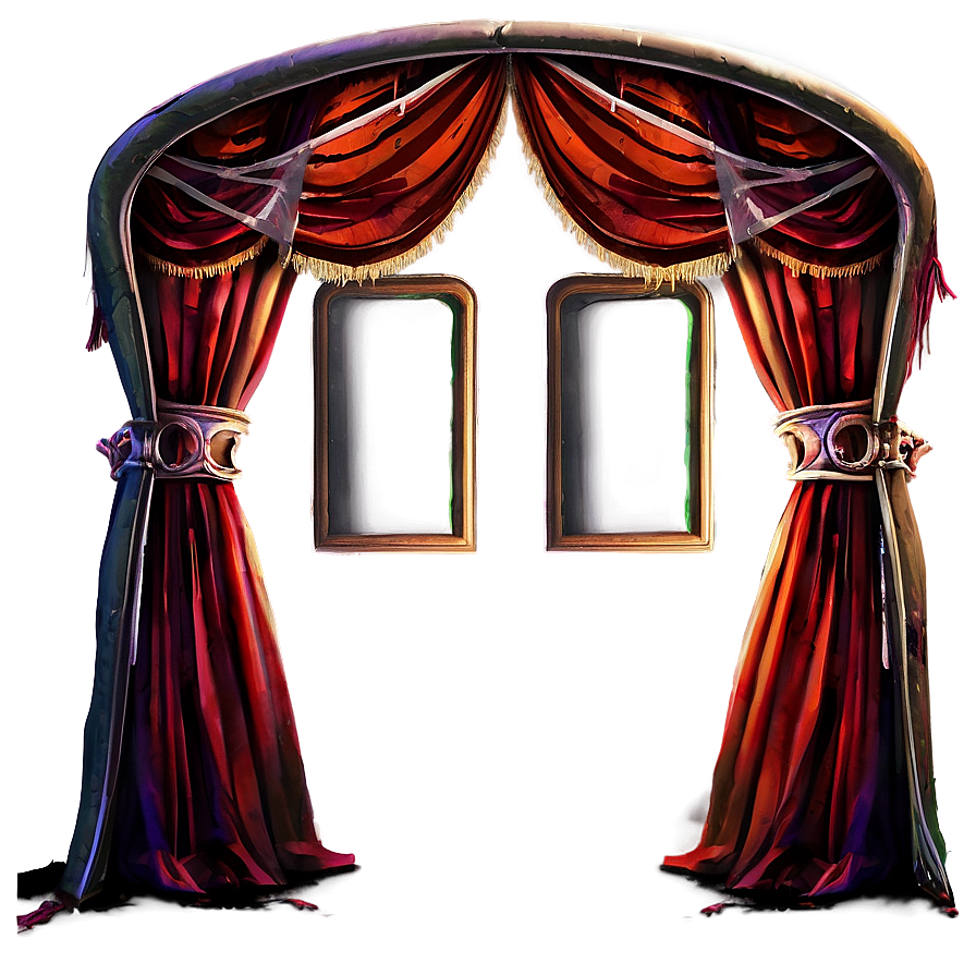 Halloween Theme Curtain Png Wyi PNG Image