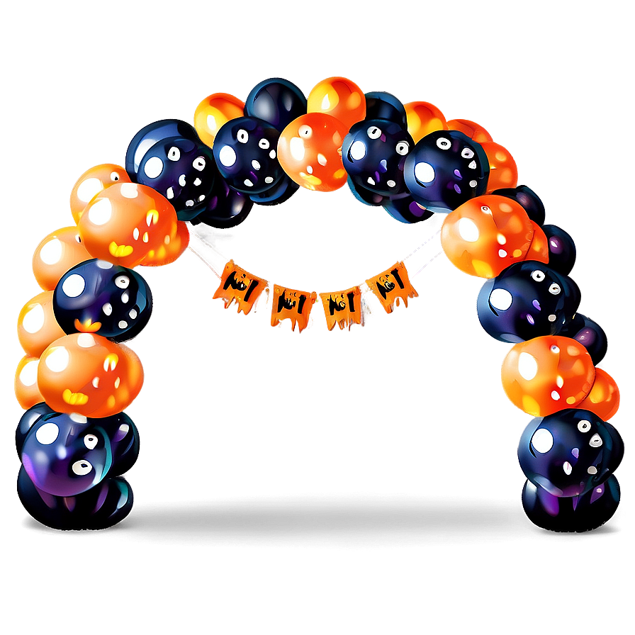 Halloween-themed Balloon Arch Png Lur52 PNG Image