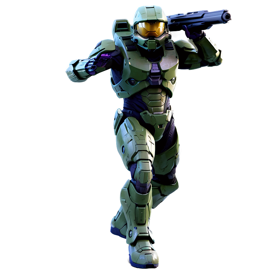 Halo Master Chief Enraged Pose Png 13 PNG Image