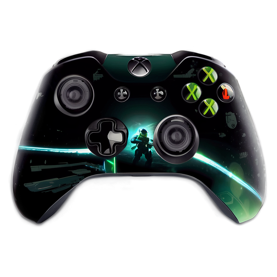 Halo Themed Xbox Controller Png Hfj72 PNG Image