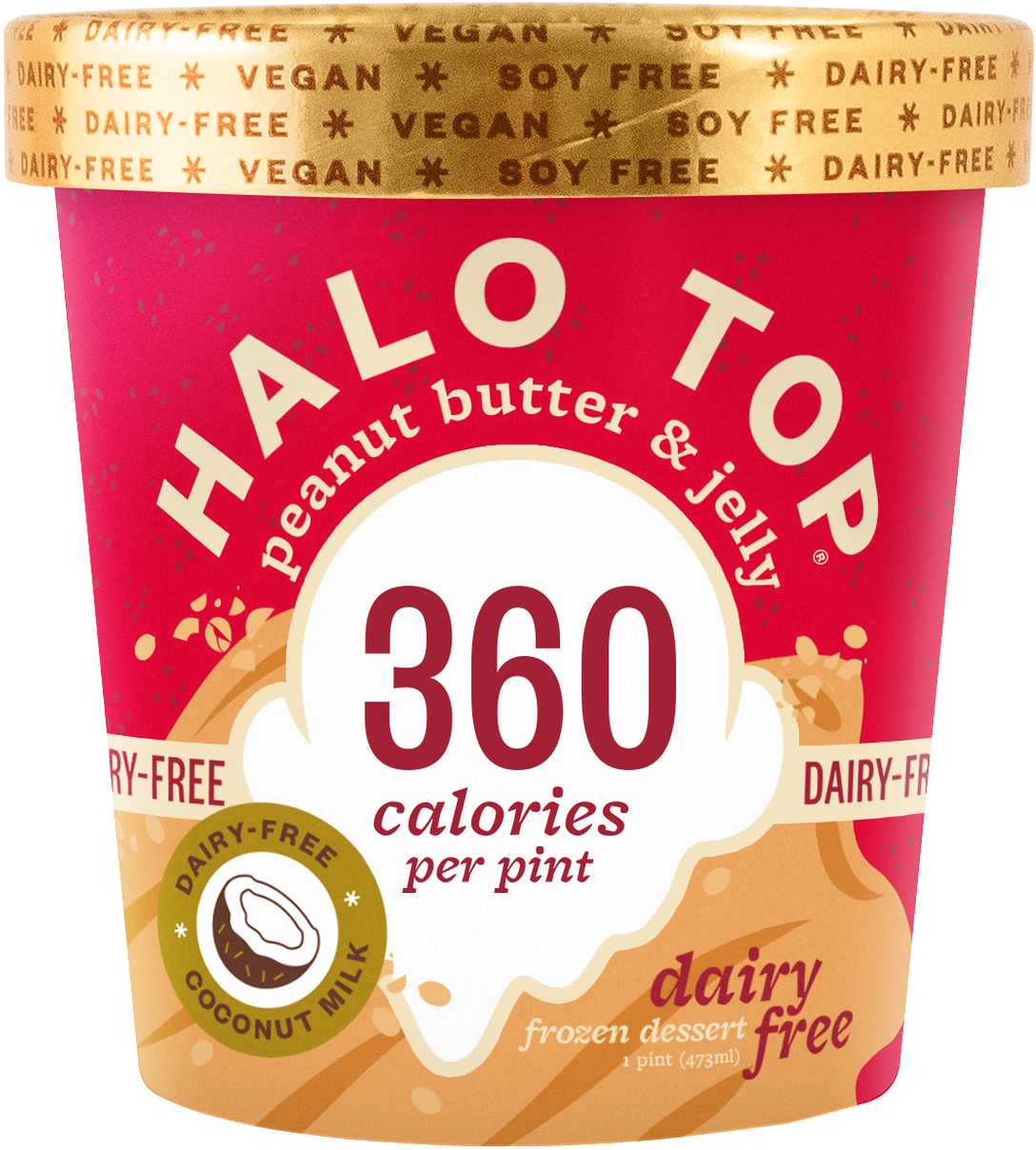 Halo Top Peanut Butter Jelly Ice Cream PNG Image