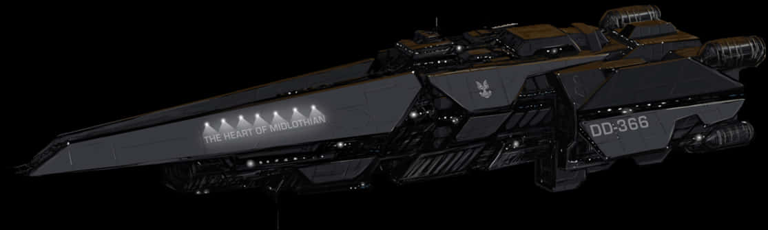 Halo U N S C Frigate Heartof Midlothian D D366 PNG Image