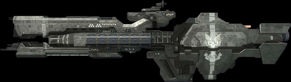 Halo U N S C Frigate Side View PNG Image