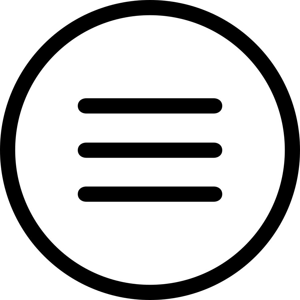 Hamburger Menu Icon Simple PNG Image