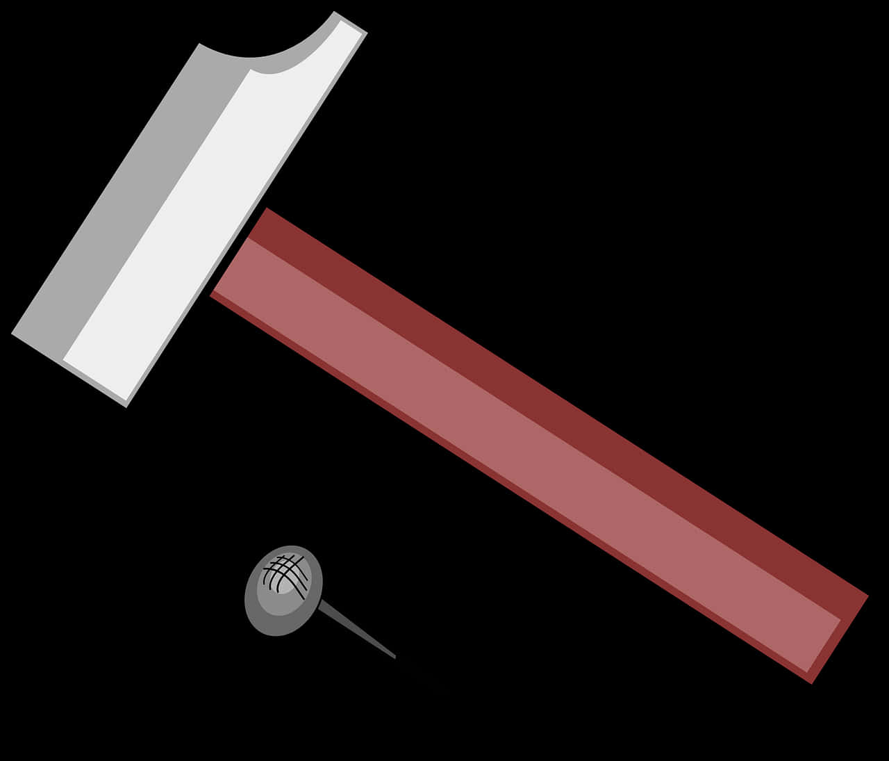 Hammerand Nail Graphic PNG Image