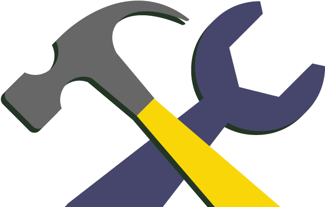 Hammerand Wrench Icon PNG Image