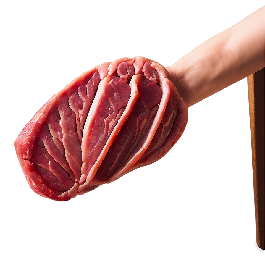 Hand-cut Meat Chunks Png 05242024 PNG Image