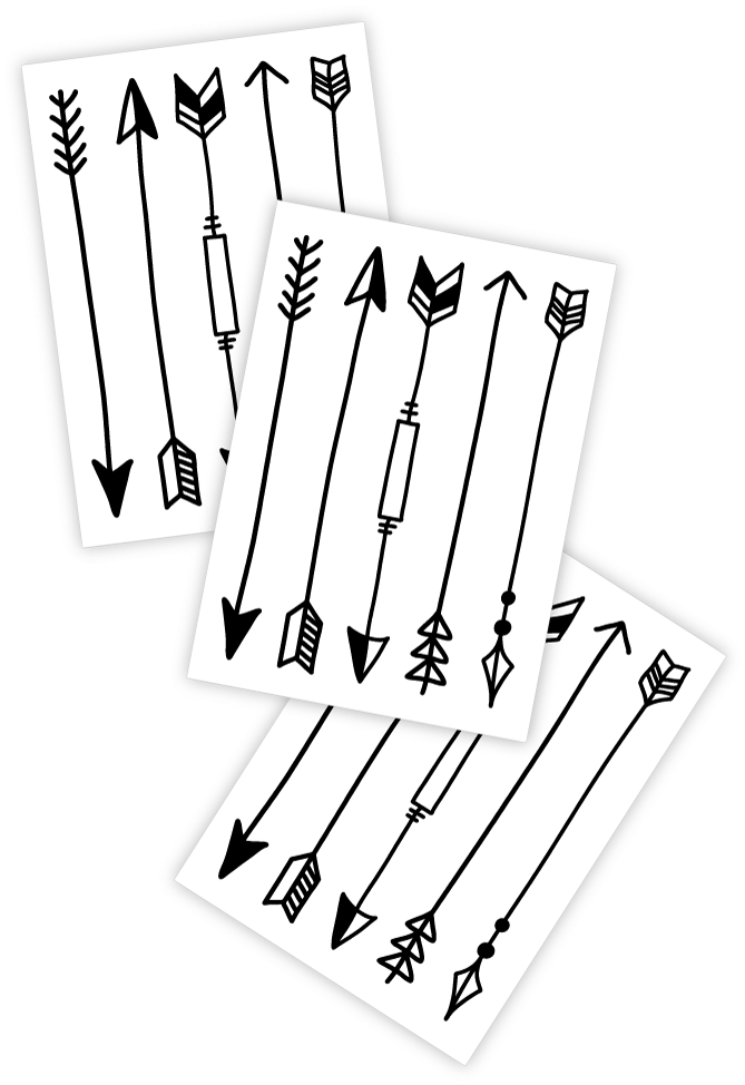 Hand Drawn Arrow Collection PNG Image