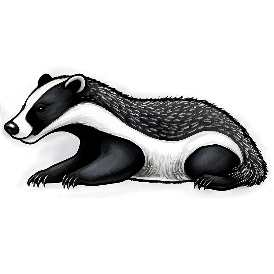 Hand-drawn Badger Sketch Png Awa PNG Image