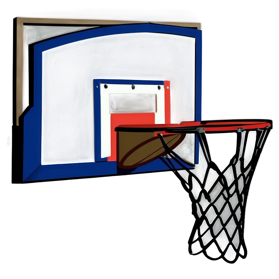 Hand-drawn Basketball Goal Artistic Png Txh PNG Image