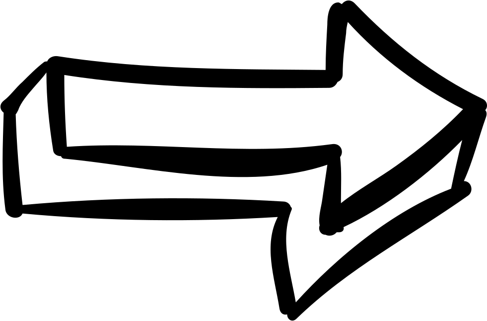 Hand Drawn Black Arrow PNG Image