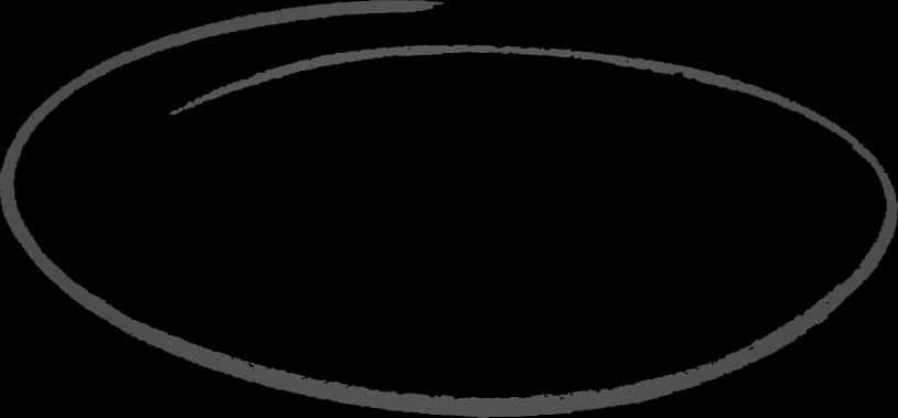 Hand Drawn Black Circle PNG Image