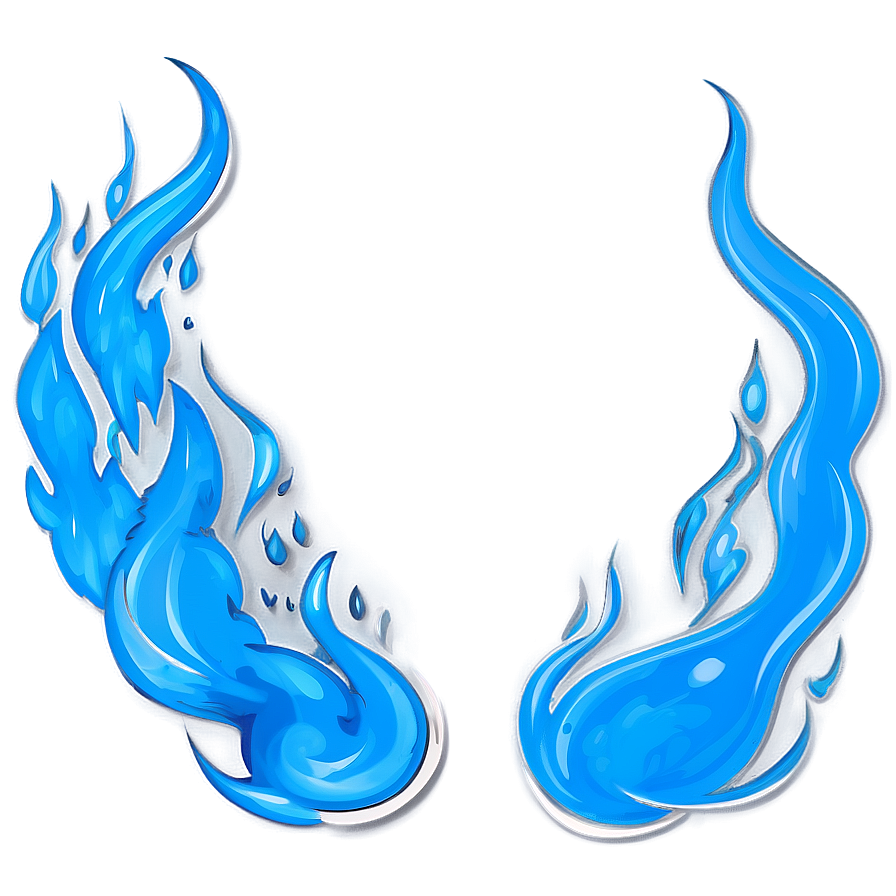 Hand-drawn Blue Flame Png 63 PNG Image