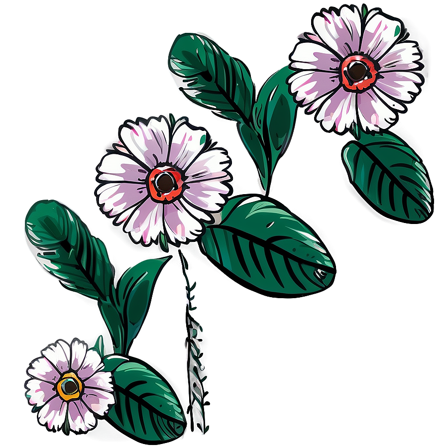 Hand-drawn Boho Flowers Png Xno96 PNG Image