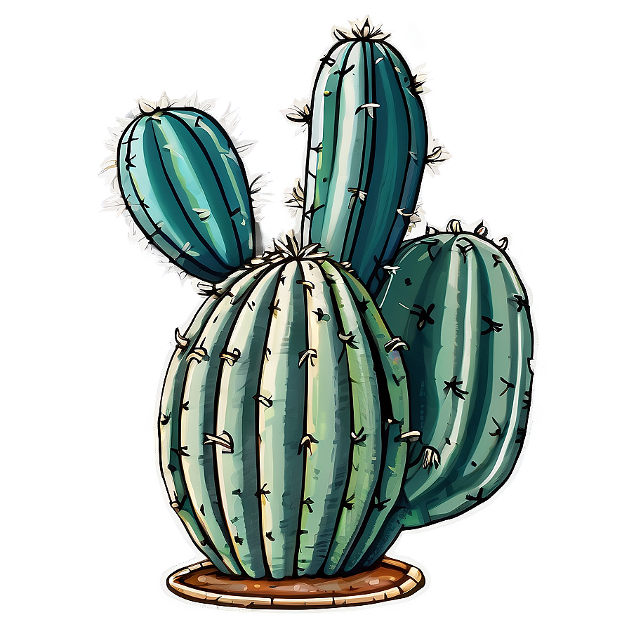 Hand Drawn Cactus Png 05032024 PNG Image