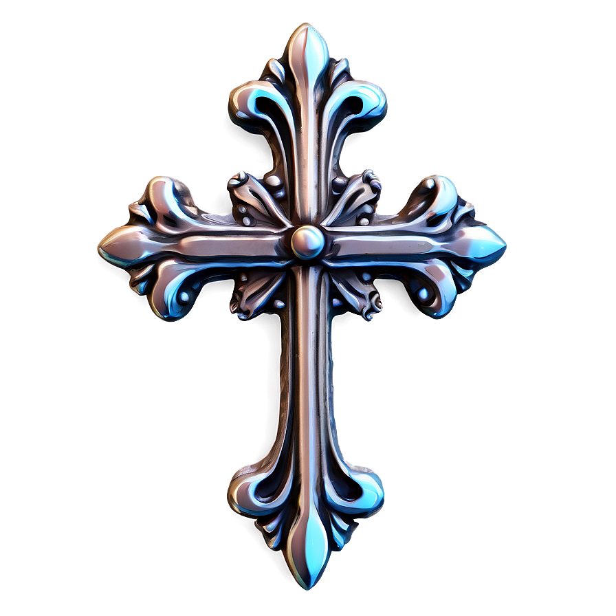 Hand-drawn Chrome Heart Cross Png Twq PNG Image