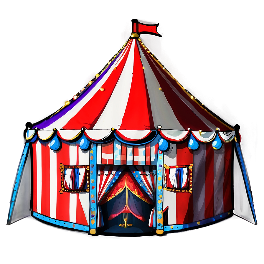 Hand-drawn Circus Tent Sketch Png Ldu PNG Image