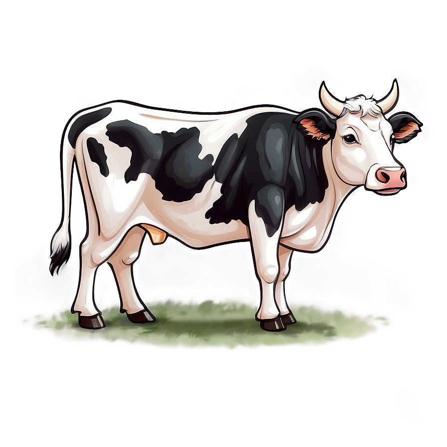 Hand Drawn Cow Clipart Png Fog PNG Image