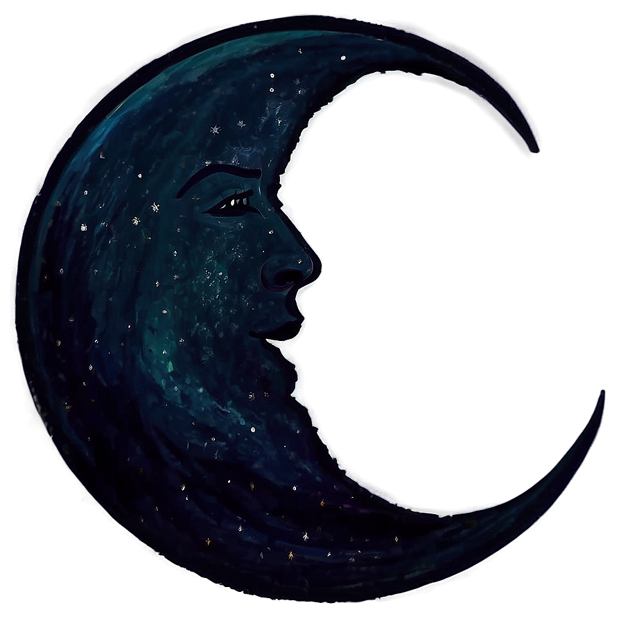 Hand Drawn Crescent Moon Png 49 PNG Image