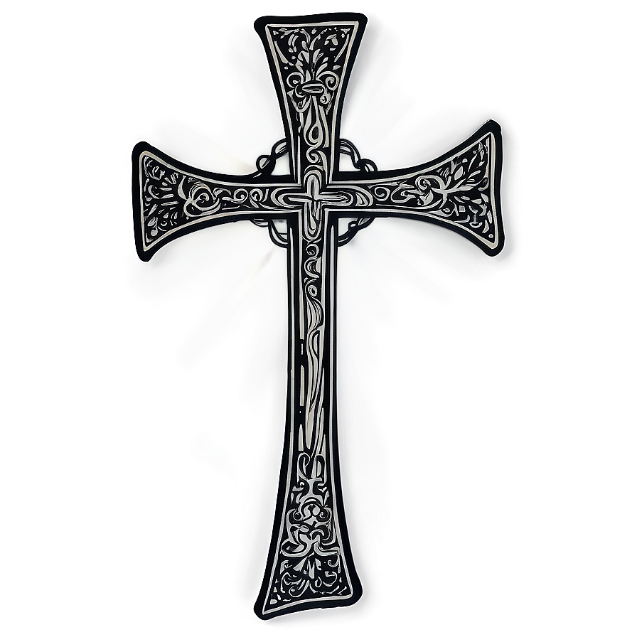 Hand-drawn Cross Outline Png Bgd66 PNG Image