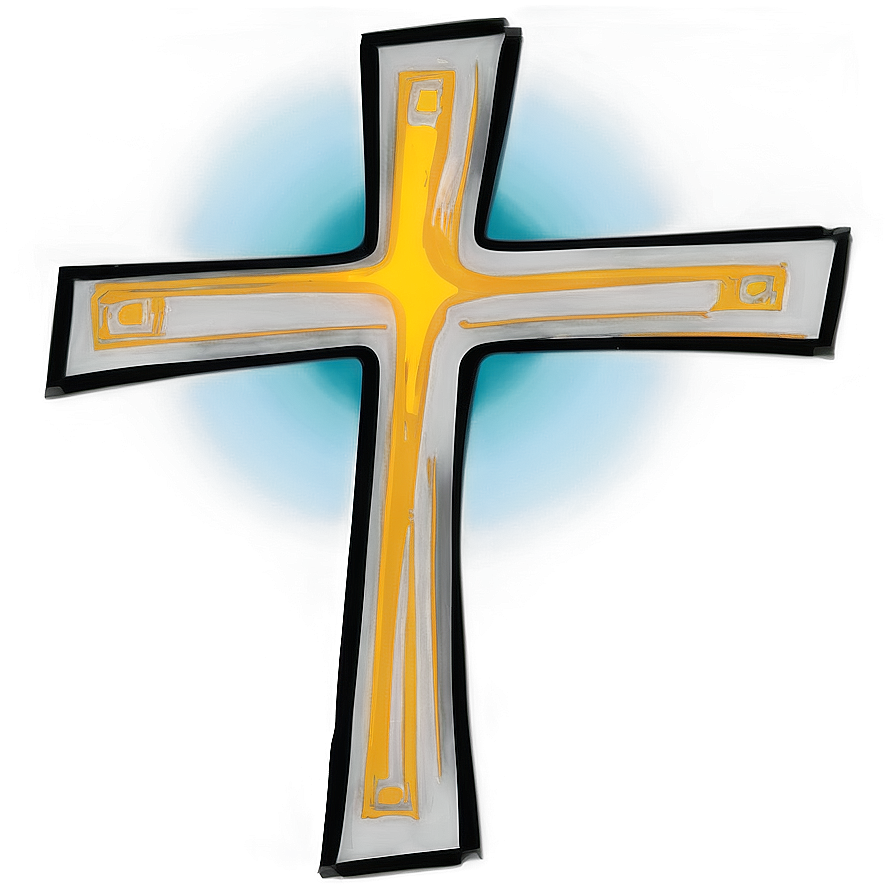 Hand-drawn Cross Outline Png Ejo56 PNG Image