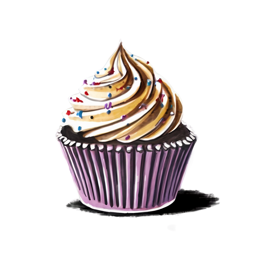 Hand Drawn Cupcake Png Fcm PNG Image