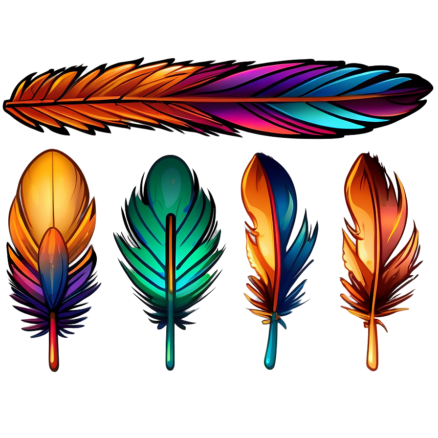 Hand-drawn Feather Sketch Png Cam PNG Image